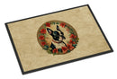 Boston Terrier Christmas Flowers Doormat-24x36 Indoor / Outdoor Rug | Made in USA
