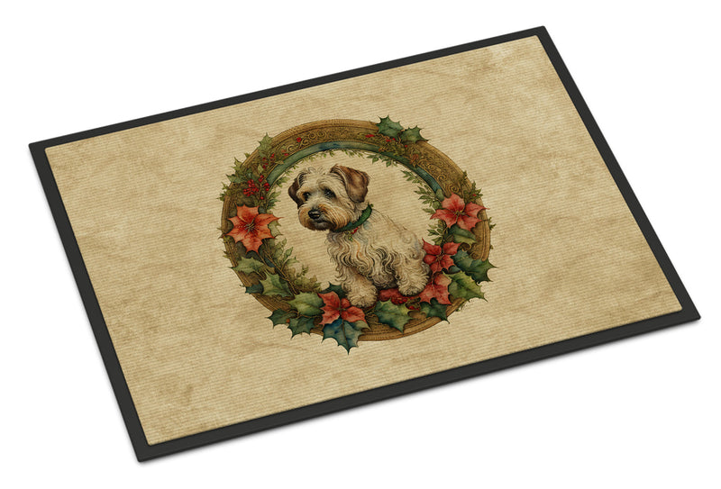 Sealyham Terrier Christmas Flowers Doormat