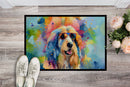 Afghan Hound Hippie Dawg Doormat - 24x36 Decorative Floor Mat – Indoor/Outdoor Rug with Artistic Flair