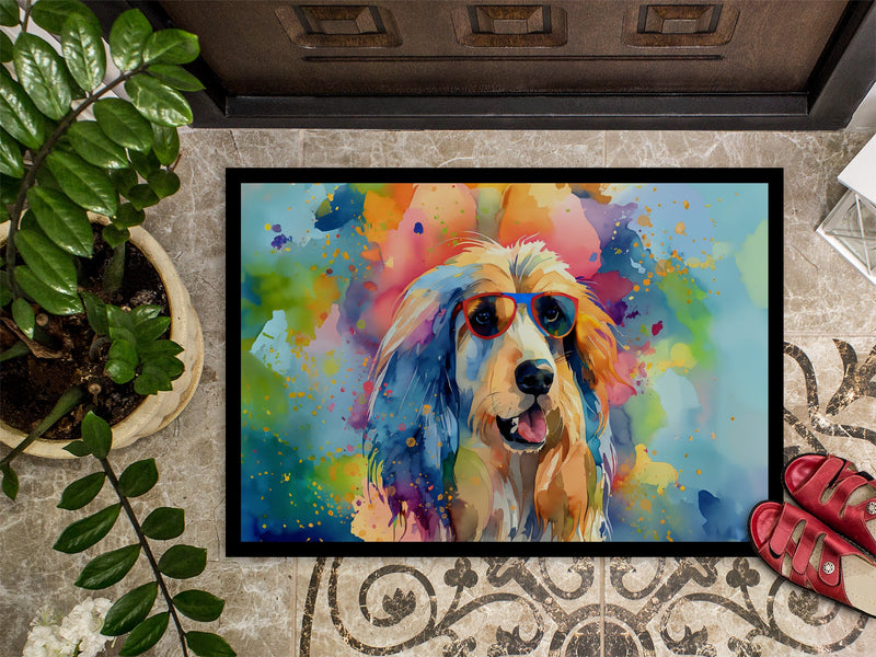 Afghan Hound Hippie Dawg Indoor or Outdoor Mat 24x36