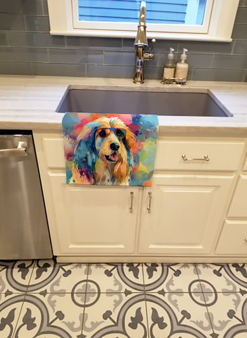 Afghan Hound Hippie Dawg Kitchen Towel