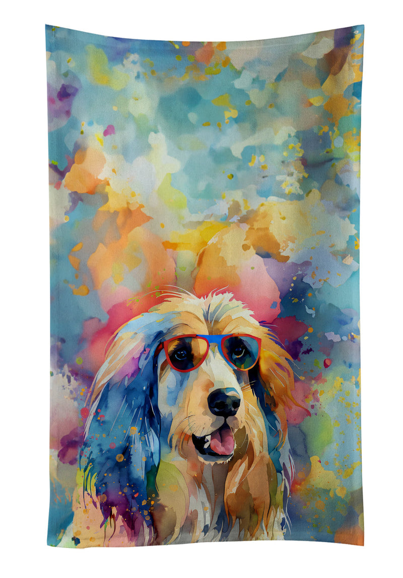 Afghan Hound Hippie Dawg Kitchen Towel