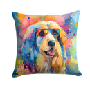 Afghan Hound Hippie Dawg Fabric Decorative Pillow