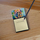 Afghan Hound Hippie Dawg Sticky Note Holder- Refiilable Desk Accessory Note Pad