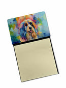 Afghan Hound Hippie Dawg Sticky Note Holder- Refiilable Desk Accessory Note Pad