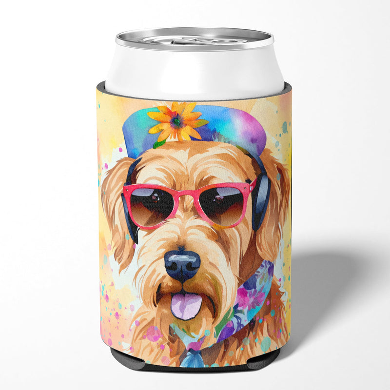 Airedale Terrier Hippie Dawg Can or Bottle Hugger