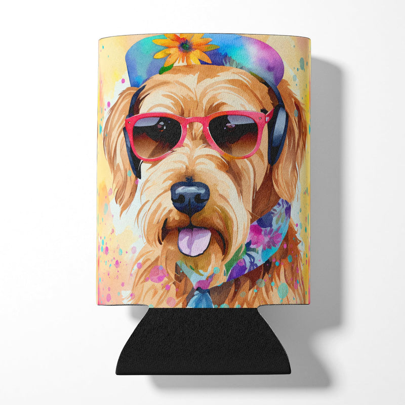 Airedale Terrier Hippie Dawg Can or Bottle Hugger