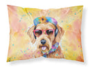 Airedale Terrier Hippie Dawg Standard Pillowcase – Artistic Decorative Front, White Back
