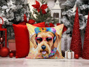 Airedale Terrier Hippie Dawg Throw Pillow - 14x14 Decorative Pillow – Art for Your Home & Patio