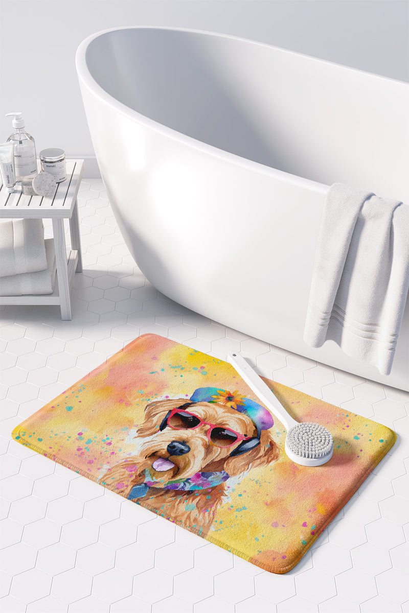 Airedale Terrier Hippie Dawg Memory Foam Kitchen Mat