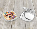 Airedale Terrier Hippie Dawg Compact Mirror – Stylish Purse Mirror with Artistic Covers