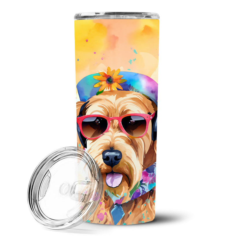 Airedale Terrier Hippie Dawg Stainless Steel Skinny Tumbler