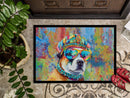 Akita Hippie Dawg Doormat - 24x36 Decorative Floor Mat – Indoor/Outdoor Rug with Artistic Flair