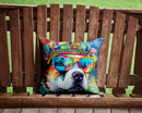 Akita Hippie Dawg Throw Pillow - 14x14 Decorative Pillow – Art for Your Home & Patio