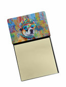 Akita Hippie Dawg Sticky Note Holder- Refiilable Desk Accessory Note Pad