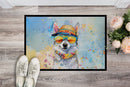 Alaskan Klee Kai Hippie Dawg Doormat - 24x36 Decorative Floor Mat – Indoor/Outdoor Rug with Artistic Flair