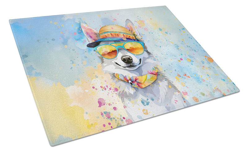 Alaskan Klee Kai Hippie Dawg Glass Cutting Boards – Durable, Decorative Kitchen Art Large