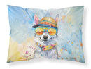Alaskan Klee Kai Hippie Dawg Standard Pillowcase – Artistic Decorative Front, White Back