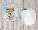 Alaskan Klee Kai Hippie Dawg Compact Mirror – Stylish Purse Mirror with Artistic Covers