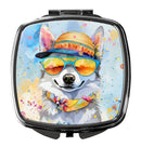 Alaskan Klee Kai Hippie Dawg Compact Mirror – Stylish Purse Mirror with Artistic Covers