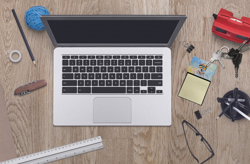 Alaskan Klee Kai Hippie Dawg Sticky Note Holder- Refiilable Desk Accessory Note Pad