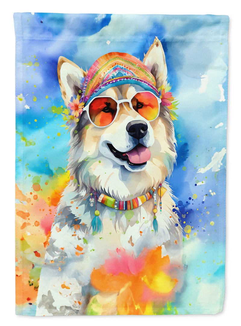 Alaskan Malamute Hippie Dawg House Flag