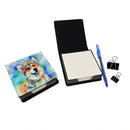 Alaskan Malamute Hippie Dawg PU Leather Note Paper Holder