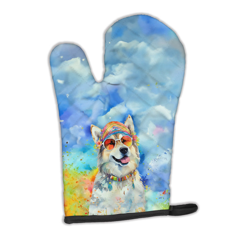 Alaskan Malamute Hippie Dawg Oven Mitt