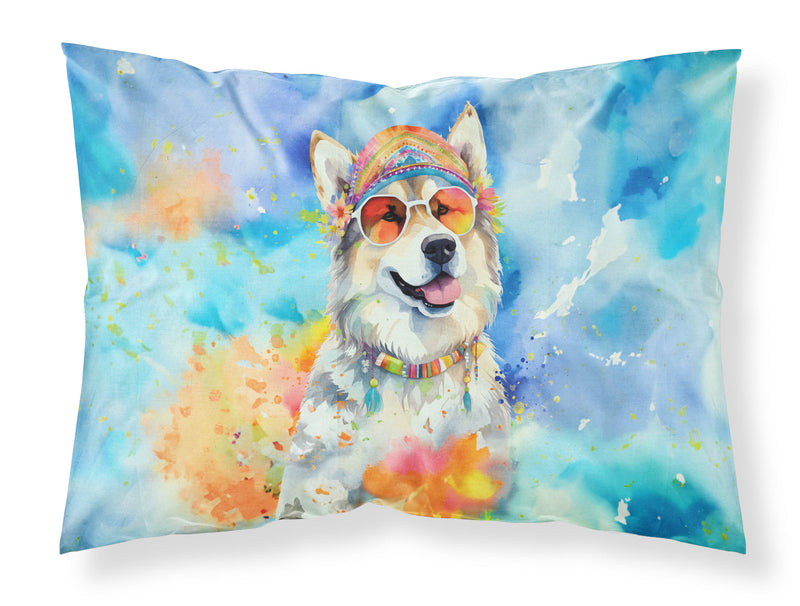 Alaskan Malamute Hippie Dawg Standard Pillowcase