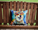 Alaskan Malamute Hippie Dawg Throw Pillow - 14x14 Decorative Pillow – Art for Your Home & Patio