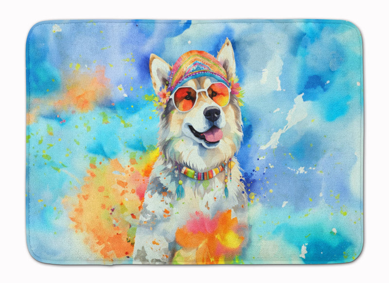 Alaskan Malamute Hippie Dawg Memory Foam Kitchen Mat