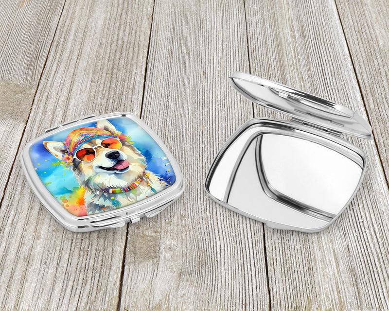 Alaskan Malamute Hippie Dawg Compact Mirror