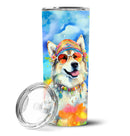 Alaskan Malamute Hippie Dawg Stainless Steel Skinny Tumbler