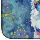 American Eskimo Hippie Dawg Dish Drying Mat