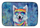 American Eskimo Hippie Dawg Dish Drying Mat