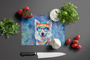 American Eskimo Hippie Dawg Glass Cutting Boards – Durable, Decorative Kitchen Art Large