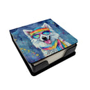American Eskimo Hippie Dawg PU Leather Note Paper Holder