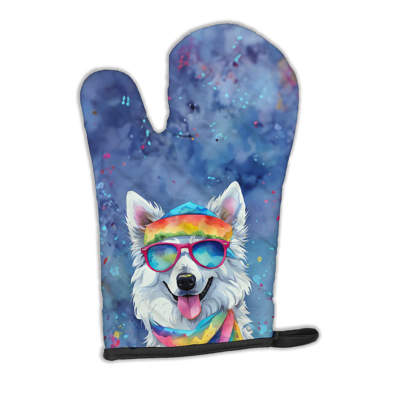 American Eskimo Hippie Dawg Oven Mitt