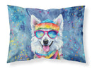 American Eskimo Hippie Dawg Standard Pillowcase – Artistic Decorative Front, White Back