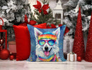 American Eskimo Hippie Dawg Throw Pillow - 14x14 Decorative Pillow – Art for Your Home & Patio