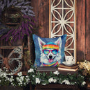 American Eskimo Hippie Dawg Throw Pillow - 14x14 Decorative Pillow – Art for Your Home & Patio