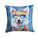 American Eskimo Hippie Dawg Throw Pillow - 14x14 Decorative Pillow – Art for Your Home & Patio