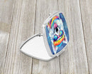 American Eskimo Hippie Dawg Compact Mirror – Stylish Purse Mirror with Artistic Covers