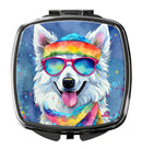 American Eskimo Hippie Dawg Compact Mirror – Stylish Purse Mirror with Artistic Covers