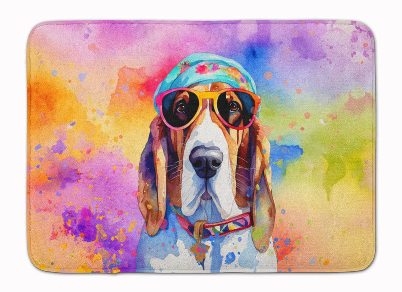 Basset Hound Hippie Dawg Memory Foam Kitchen Mat