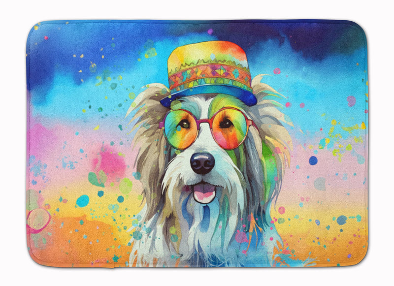 Bearded Collie Hippie Dawg Memory Foam Kitchen Mat