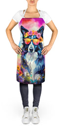 Border Collie Hippie Dawg Apron – Artist-Designed Kitchen, BBQ & Craft Apron