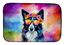 Border Collie Hippie Dawg Dish Drying Mat