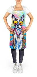 Boston Terrier Hippie Dawg Apron – Artist-Designed Kitchen, BBQ & Craft Apron