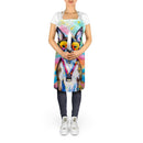 Boston Terrier Hippie Dawg Apron – Artist-Designed Kitchen, BBQ & Craft Apron